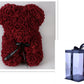 Valentine's Day Gift - Rose Bear Eternal Flower Teddy Bear, Handmade Craft, 25cm