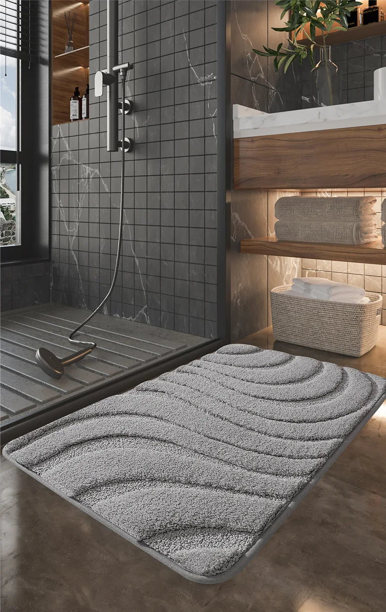 Superfiber 3D Non-slip Bathroom Rug