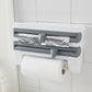 4-In-1 Kitchen Roll Holder Dispenser - Wall Mounted Storage Rack