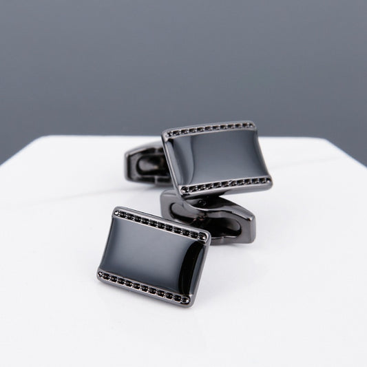 Men's Cufflinks - Copper Sleeve Studs in Black and Grey Variety