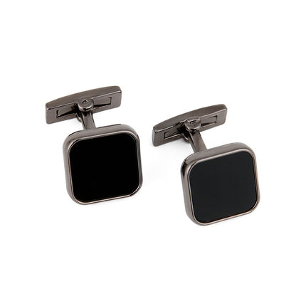 Men's Cufflinks - Copper Sleeve Studs in Black and Grey Variety