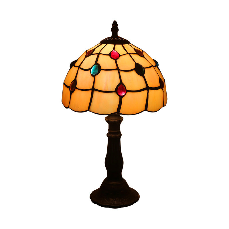 Timeless Greek Mosaic Bedside Lamp - Illuminate Your Nights with History