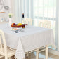 Linen Cotton Small Round Table Simple Striped Tablecloth