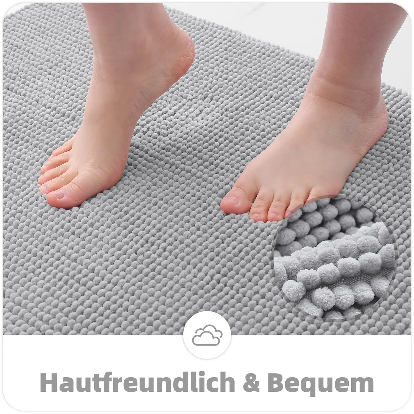 FamilyHomeDecor™ Microfiber Bathroom Rug - Machine Washable