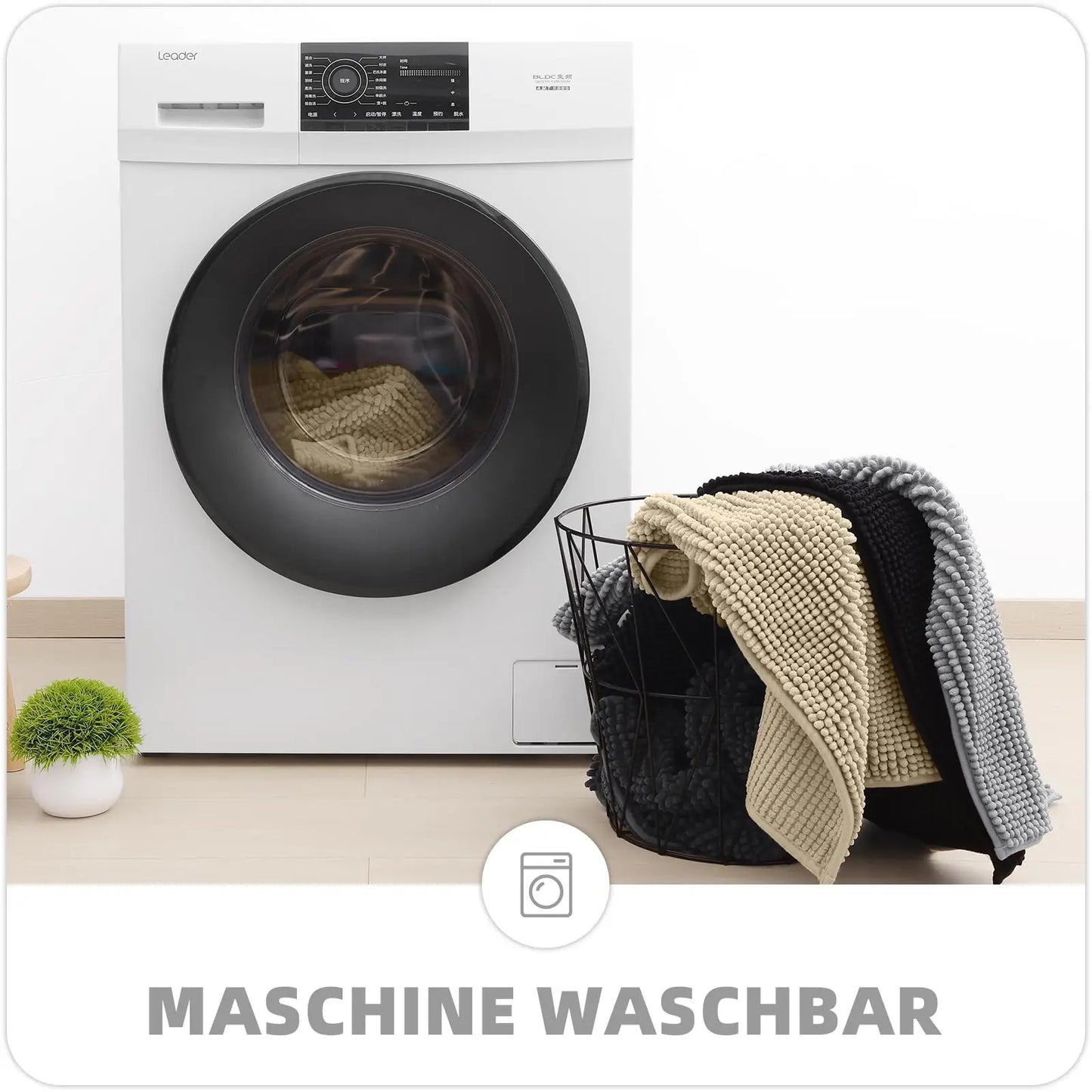 FamilyHomeDecor™ Microfiber Bathroom Rug - Machine Washable