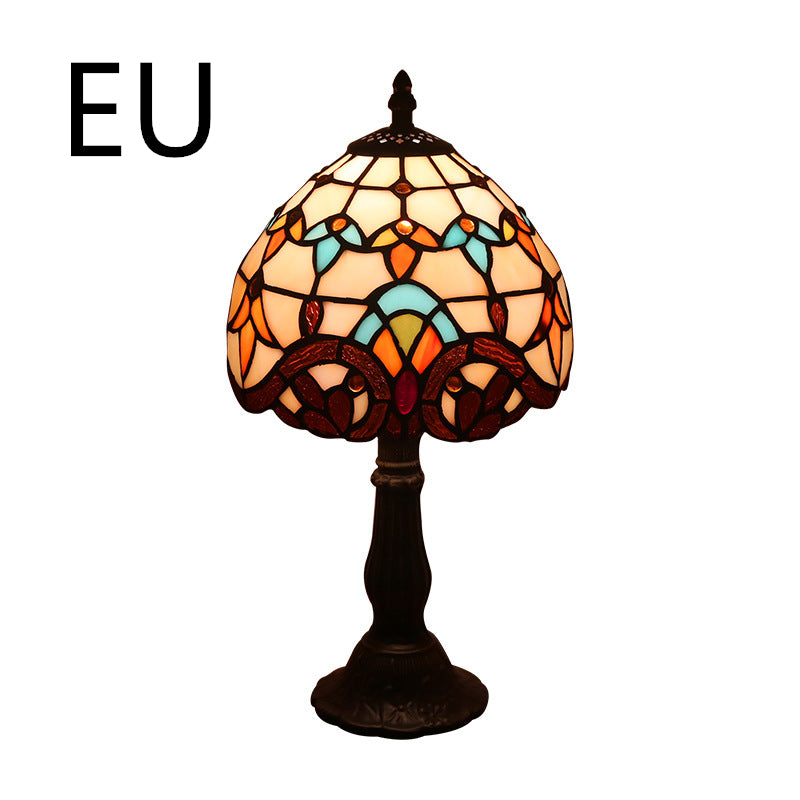 Timeless Greek Mosaic Bedside Lamp - Illuminate Your Nights with History