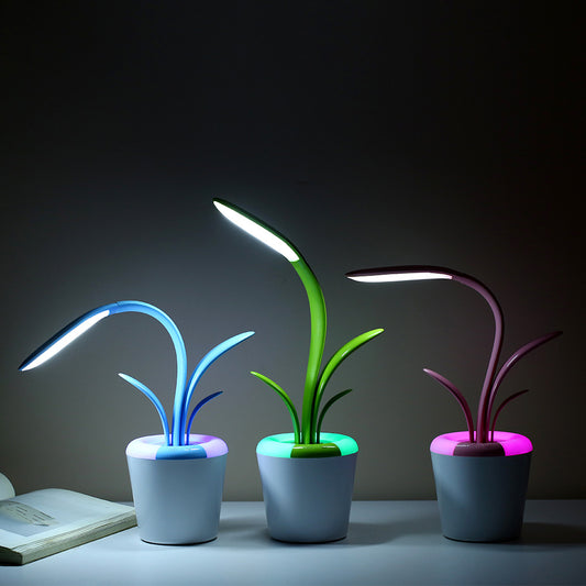 Touch 3 Brightness Level plant shape Desk Lamp