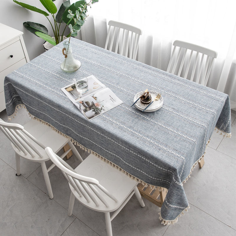 Cotton Linen Dining Table Tablecloth