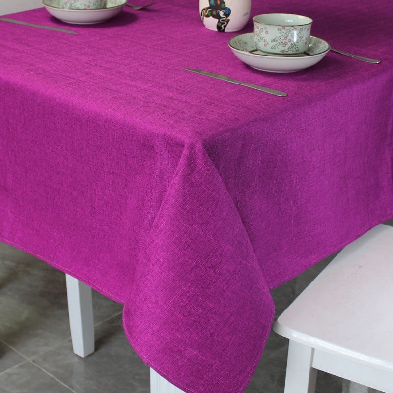 Plain Style Dining Table Tablecloth Cover