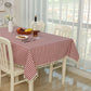 Linen Cotton Small Round Table Simple Striped Tablecloth