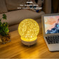 Rechargeable Rattan Ball Moon Bluetooth Dimmable Starry Table Lamp with Music