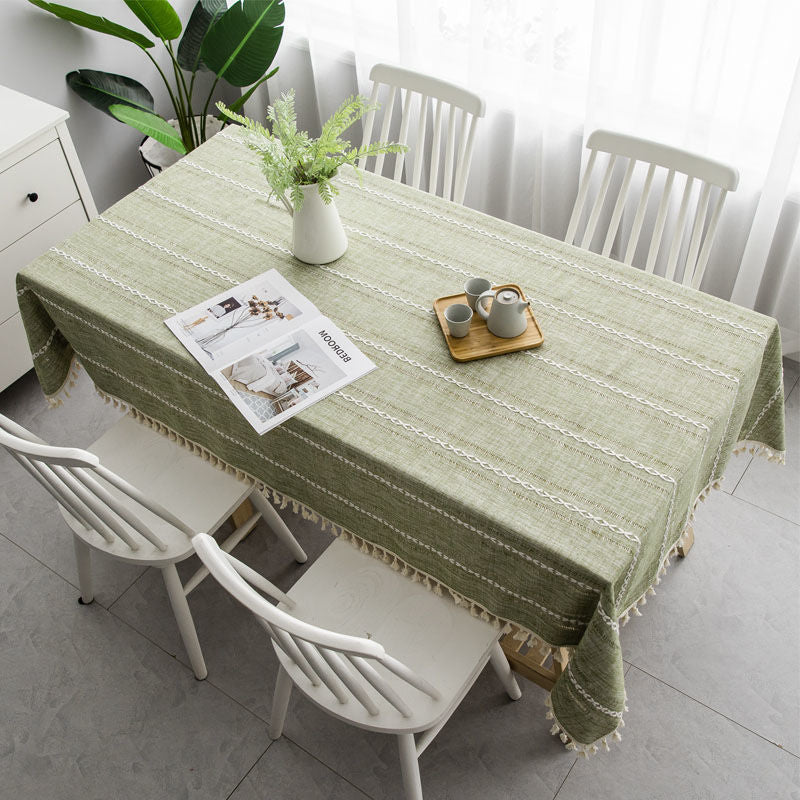 Cotton Linen Dining Table Tablecloth