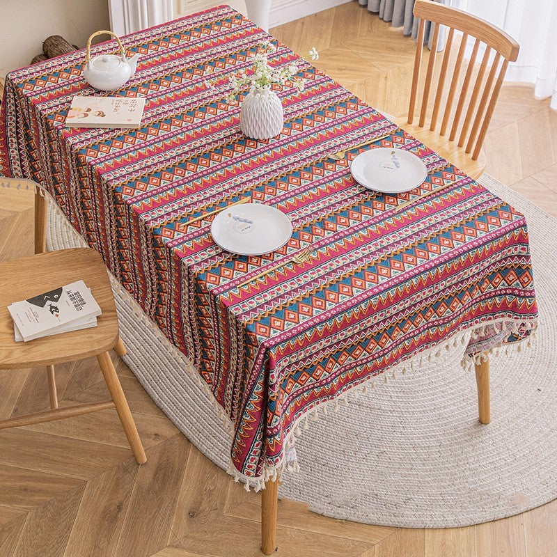 Ethnic Style Bohemian Rectangular Tablecloth