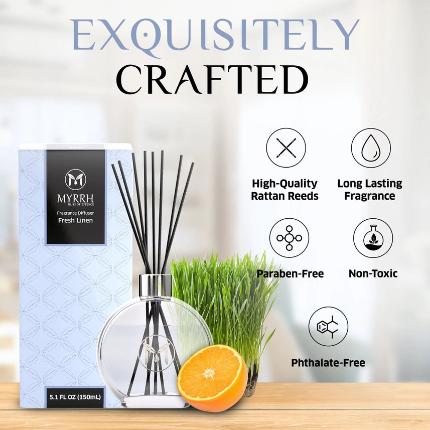 Reed Diffuser Set with 8 Rattan Sticks