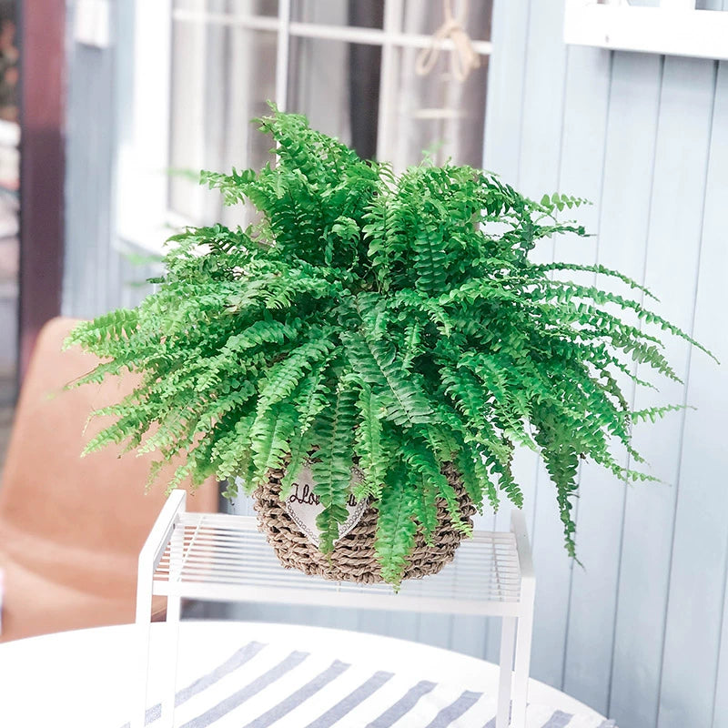 Green Radish Devil's Ivy Pastoral Straw Woven Flowerpot