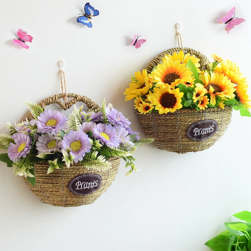 Hanging Basket Wall-Mounted Flower Basket for Wall Flower Hanging