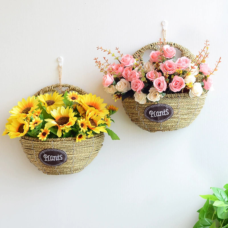 Hanging Basket Wall-Mounted Flower Basket for Wall Flower Hanging