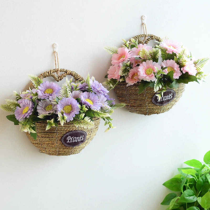 Hanging Basket Wall-Mounted Flower Basket for Wall Flower Hanging