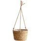 Shangshang Home Hand-Made Straw Baskets Pastoral Style Papyrus Woven Hanging Basket Green Plant Chlorophytum Green Radish Hanging Flower Pot