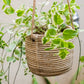 Juhan Imitation Rattan Flower Pot Hanging Basket Cement Flower Tool Hemp Rope Hanging Hanging Chlorophytum Green Radish Flower Basket House Courtyard