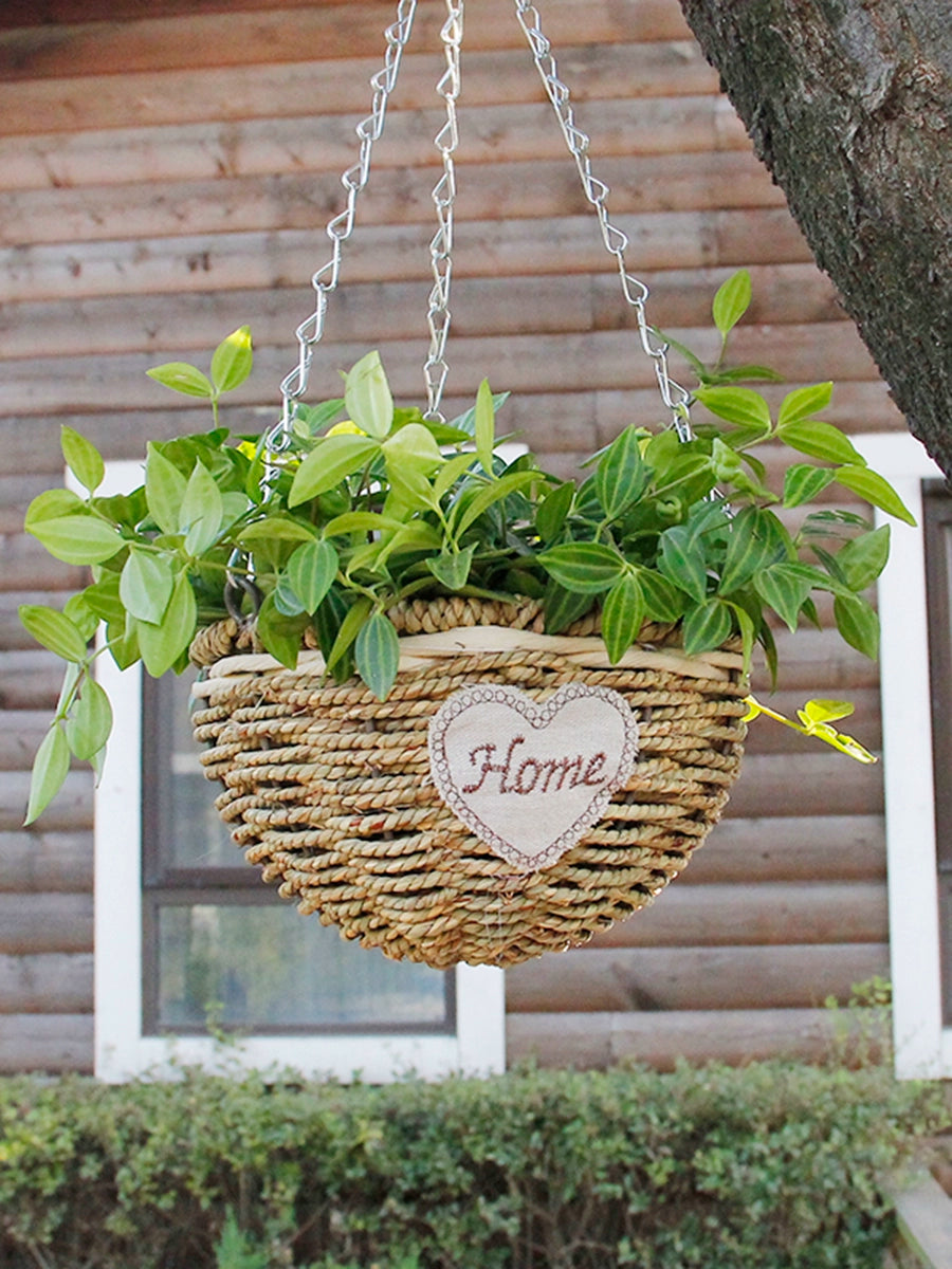 Hanging Creative Green Radish Pot Flower Weaving Chlorophytum