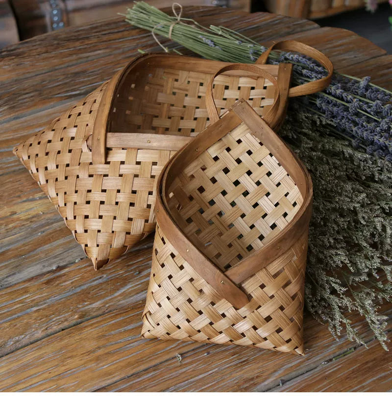 Bamboo Woven Wall Hanging Flower Basket