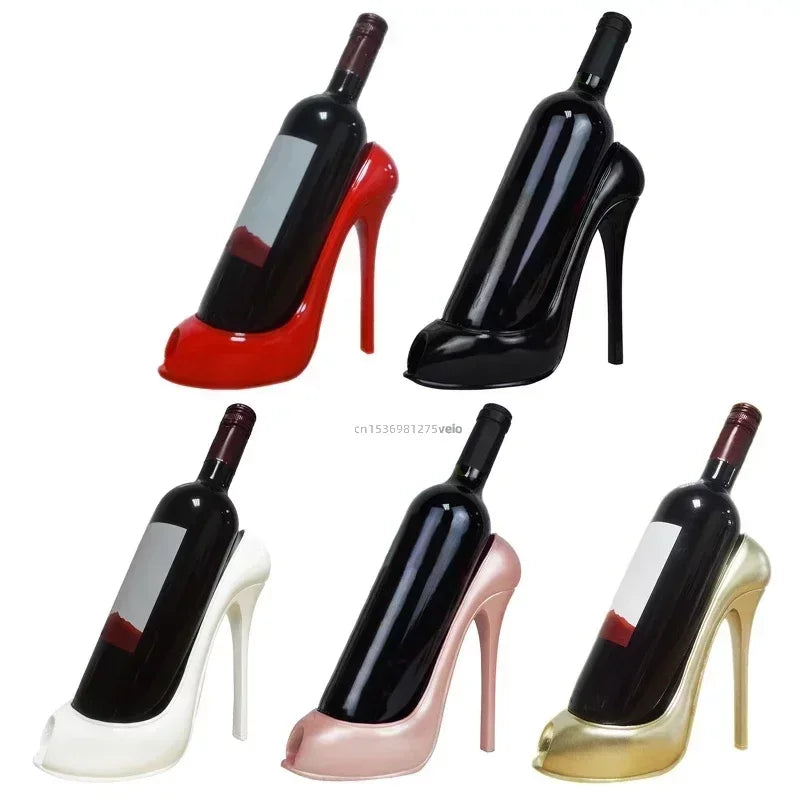 FamilyHomeDecor™ Stylish High-Heeled Shoes Wine Bottle Holder