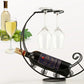 Metal Wine Rack Hanging Wine Bottle and Glass Holder for Wine Display and Home Decoration