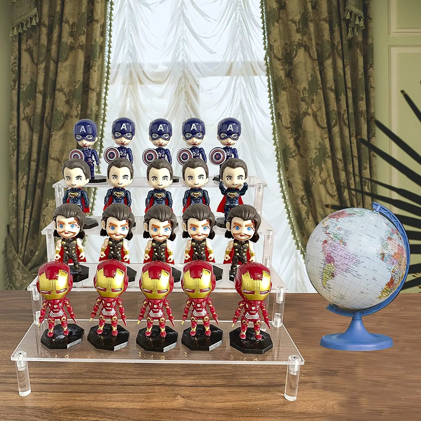 1-5 Tier Acrylic Clear Display Stand for Perfume, Cupcake, Doll, Amiibo Funko POP Figures