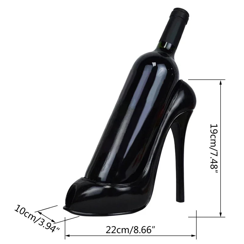 FamilyHomeDecor™ Stylish High-Heeled Shoes Wine Bottle Holder