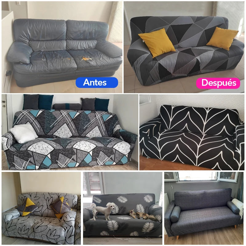 Couch Slipcovers - Sofa Covers for Sectional with L-shape Chair for 1/2/3/4 Seater.