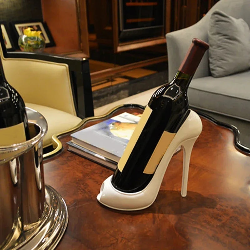 Home Decor with FamilyHomeDecor™ High-Heeled Shoes Wine Holder