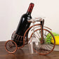 Retro Bicycle Shape Wine Rack - Stylish Wine Holder and Glass Organizer