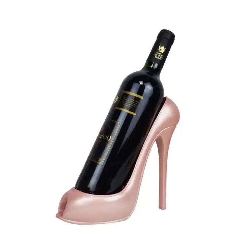 FamilyHomeDecor™ Stylish High-Heeled Shoes Wine Bottle Holder