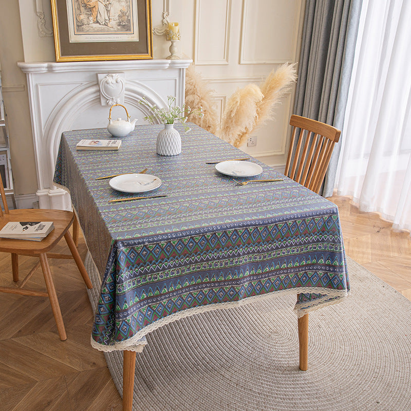 Ethnic Style Bohemian Rectangular Tablecloth