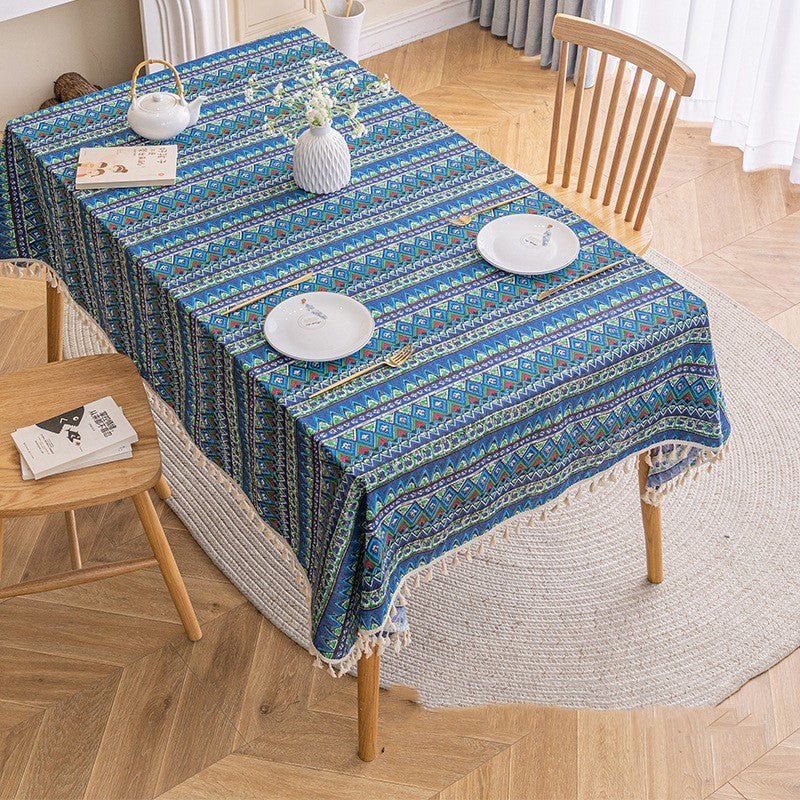 Ethnic Style Bohemian Rectangular Tablecloth