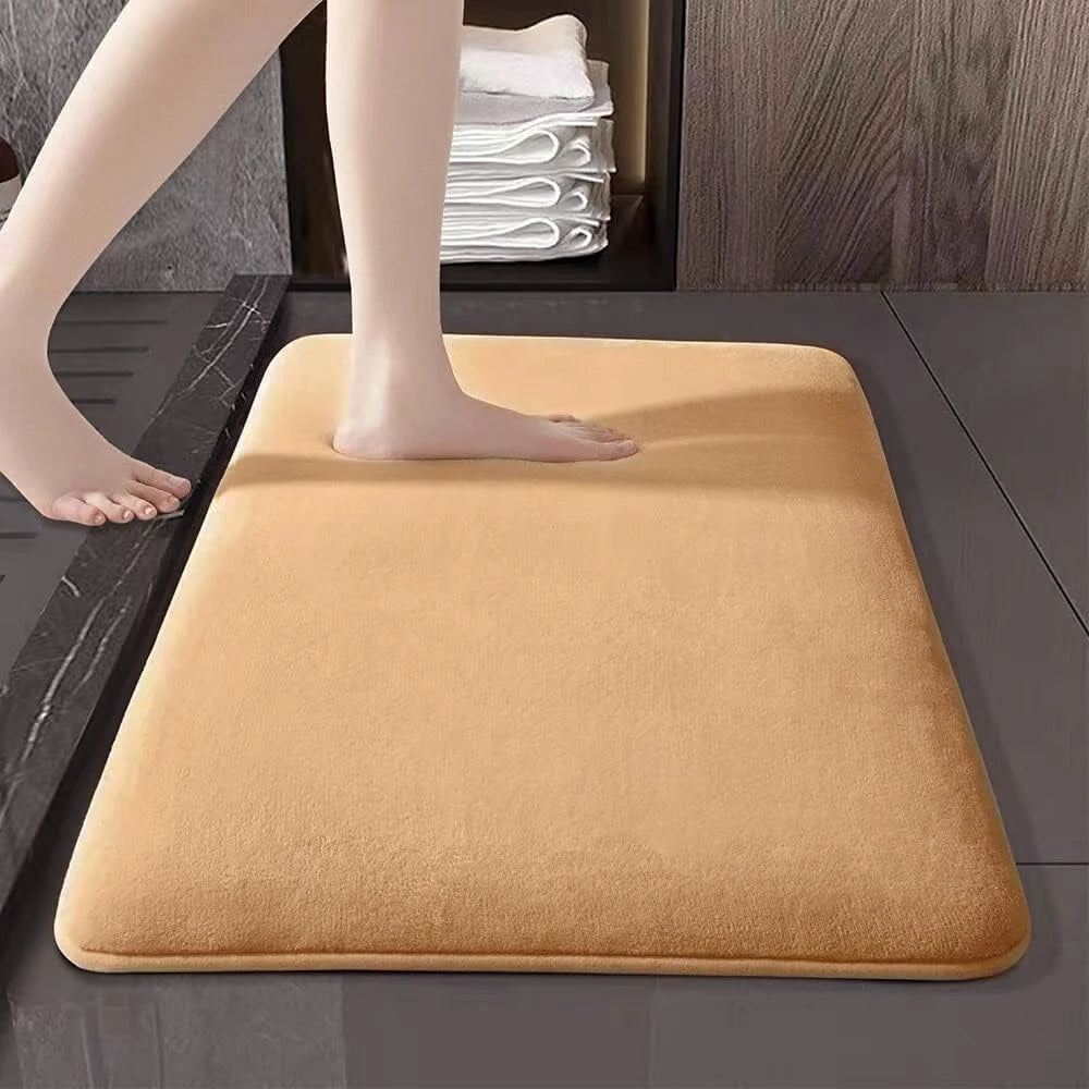 FamilyHomeDecor™ Memory Foam Non-Slip Velvet Bathroom Mat