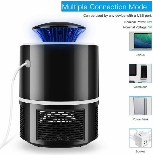 Electric Bug Zapper UV Lamp for Outdoor Indoor USB Chargeable