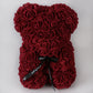 Valentine's Day Gift - Rose Bear Eternal Flower Teddy Bear, Handmade Craft, 25cm