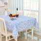 Linen Cotton Small Round Table Simple Striped Tablecloth