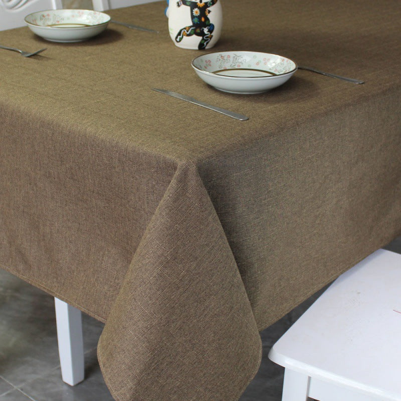 Plain Style Dining Table Tablecloth Cover