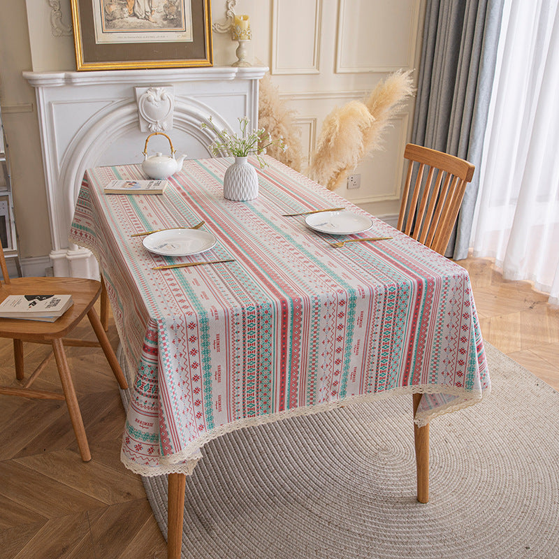 Ethnic Style Bohemian Rectangular Tablecloth