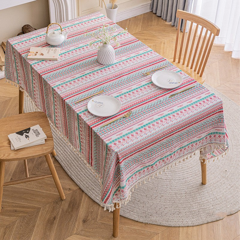 Ethnic Style Bohemian Rectangular Tablecloth