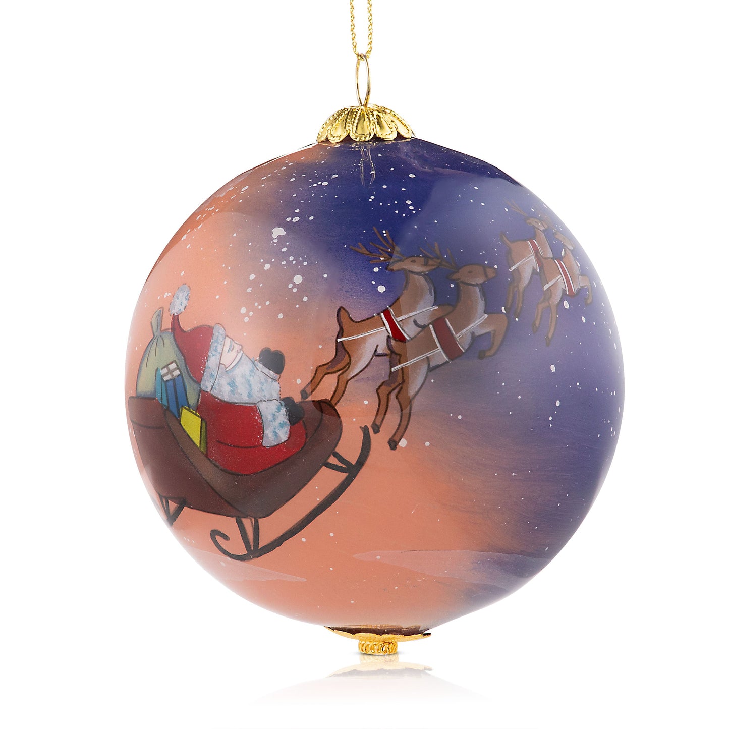 Pier 1 Li Bien Santa's Sleigh Ornament 2022