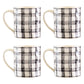 Pier 1 Bradford Plaid Mugs, Set of 4