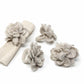 Taupe Zinnia Napkin Rings, Set Of Four