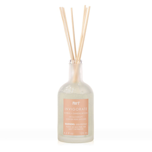 Pier 1 Invigorate Citrus & Sandalwood Aromatherapy Reed Diffuser