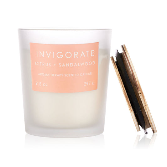 Pier 1 Invigorate Citrus & Sandalwood Aromatherapy 9.5 oz Candle