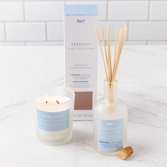 Pier 1 Serenity Sage & Eucalyptus Aromatherapy Reed Diffuser