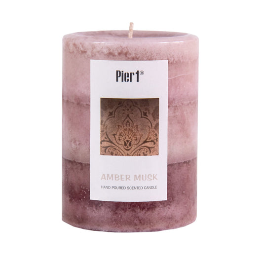 Pier 1 Amber Musk 3x4 Layered Pillar - Pier 1